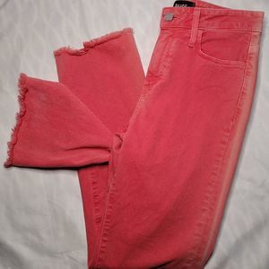 PAIGE Hoxton Pink Straight Ankle Flare Women's Casual Jeans Pants
